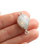 Conector cu  Moonstone  natural in rama argintata
