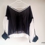 Bluza din matase cu mac albvandut impaslit