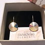Cercei argint cu Piatra Swarovski Rivoli Aurore Boreale 12mm