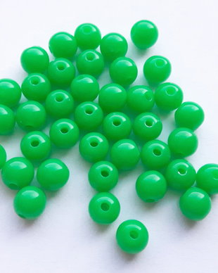 LMA616 - margele (10 buc) acrilice verde inchis