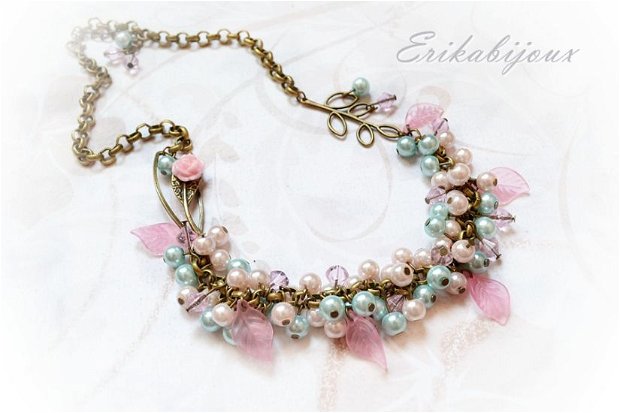 Colier pastel floral-Colectia,,Blossoming jewelry "