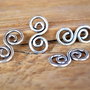 Link argintiu, spiralat, infinit stilizat 26x13mm (SALAK 202 )