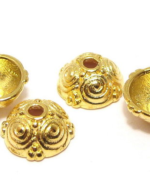 Capacel metalic, auriu, 8x4 mm