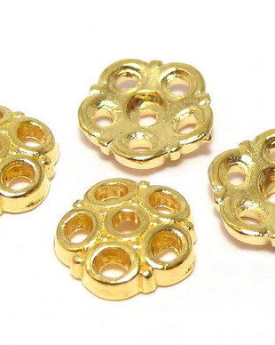 Capacel metalic, auriu, 8x2 mm