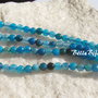 Agate albastre fatetate aprox 4 mm