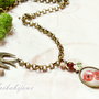 Colier cu pandantiv maci-Colectia,,Blossoming jewelry"