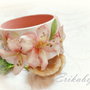 Bratara cu flori in pasteluri-Colectia,,Blossoming jewelry"
