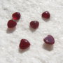 (2 bucati) Cabochon inimioara din carneol aprox 3.5x8x8 mm