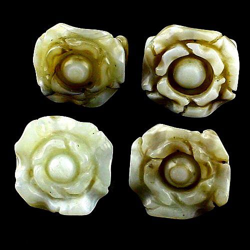 4207 - (4buc) Charms tip conector, agata ochi, sculptata