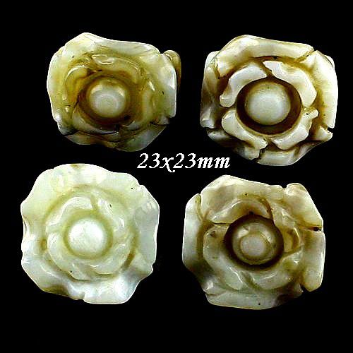 4207 - (4buc) Charms tip conector, agata ochi, sculptata