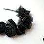 Coronita/bentita flori negre
