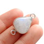 Conector cu  Moonstone  natural in rama argintata