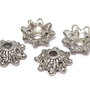 Capacel metalic, argintiu antichizat, 9x3.5 mm