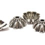 Capacel metalic, argintiu antichizat, 27x8 mm