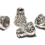 Capacel metalic, argintiu antichizat, 10x7.5 mm