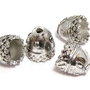 Capacel metalic, argintiu antichizat, 10x10 mm