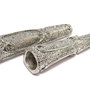 Capacel metalic, argintiu antichizat, 44.5x12 mm