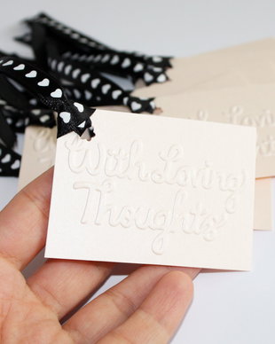 Etichete elegante With loving thoughts