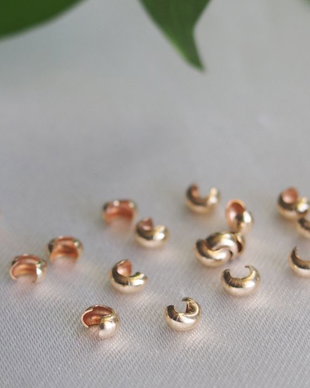 Crimp, gold filled 14K, 2.5mm (1)