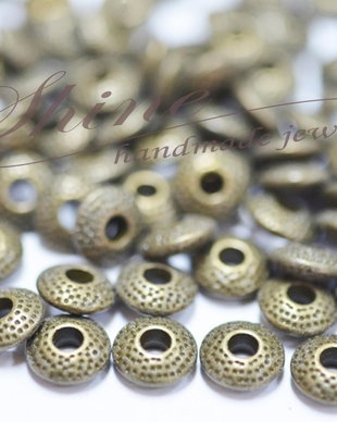 Distantier rotund, bronz, 8x3mm