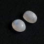 Set 2 buc moonstone ovale albastru si rainbow - 7 x 10 mm