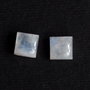 Set 2 buc moonstone patratele  - albastru si rainbow - 7 mm
