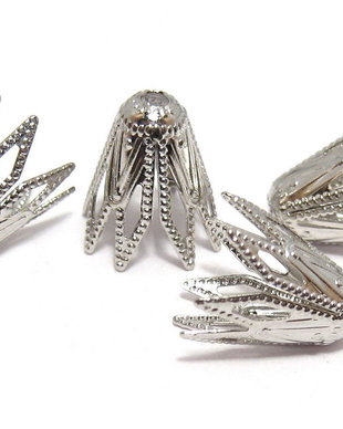 Capacel metalic, platina, 9x9.5 mm