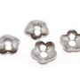 Capacel metalic, platina, 4x1.5 mm - 10 bucati