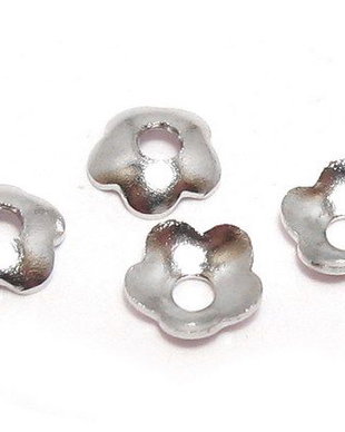 Capacel metalic, platina, 4x1.5 mm - 10 bucati