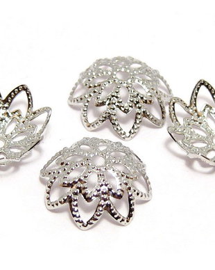 Capacel metalic, platina, 10x4 mm