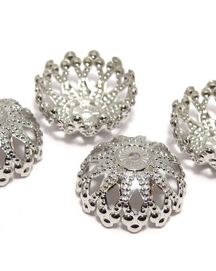 Capacel metalic, platina, 12x5 mm