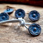 Inchizatoare nasture cupru, patina albastra, 15mm (CPLAK 039)