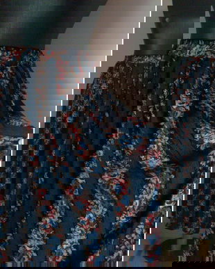 Fusta panza vascoza floral