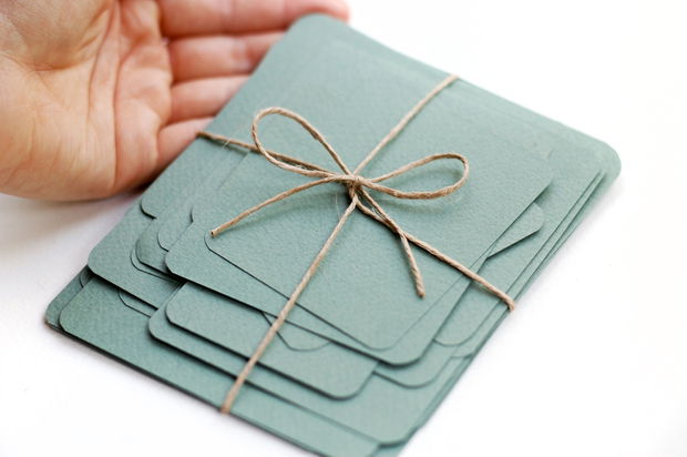 Set cartonase Fabriano  - Dusty Green - pentru prezentare, organizare - Flash cards