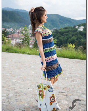 rochie de vara ,crosetata, trendy , chic