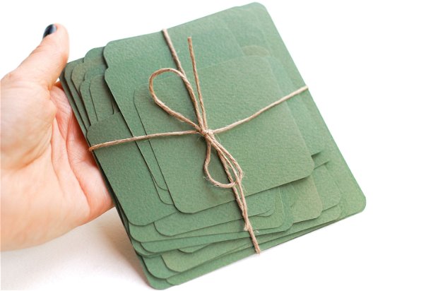 Set cartonase Fabriano  - China green - pentru prezentare, organizare - Flash cards