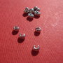 Acoperitor de nod / crimp cover din argint rodiat aprox 2x3 mm