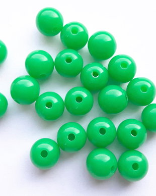 LMA811 - margele (10 buc) acrilice verzi 8 mm