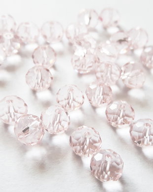 LMS619 - margele sticla roz 6x4 mm