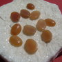 Cabochon oval aventurin rosu aprox 47x10x15 mm