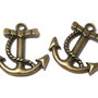 Pandantiv metalic, ancora, bronz, 22.5x21 mm