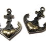 Pandantiv metalic, ancora, bronz, 38x28.5 mm