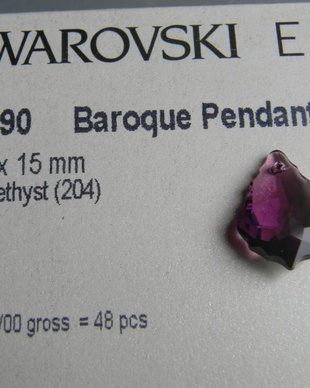 Pandantiv Swarovski - Baroc 22 mm - 6090-204