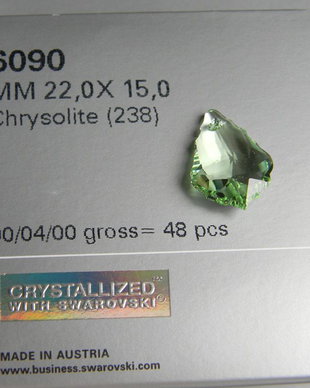 Pandantiv Swarovski - Baroc 22 mm - 6090-238