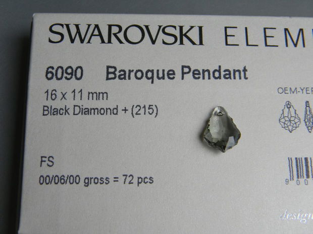 Pandantiv Swarovski - Baroc 16 mm - 6090-215