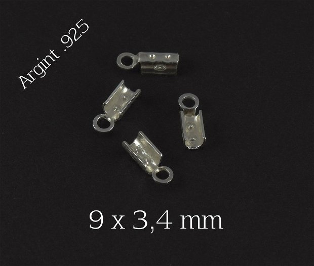 Terminatie Argint 925, 9 x 3,4 mm