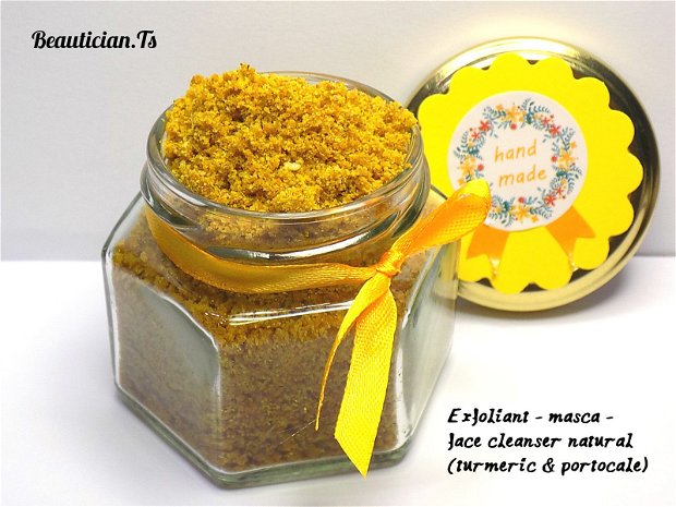 EXFOLIANT - MASCA - PULBERE LAVANTA (cu: turmeric & portocale) - 105ml