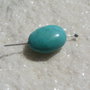 Turcoaz NATURAL margica ovala aprox 8x14x18 mm