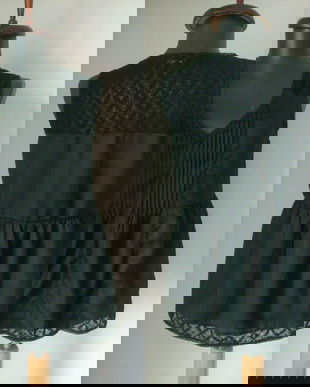 H&M BLUZA MATASE VEGETALA SI DANTELA