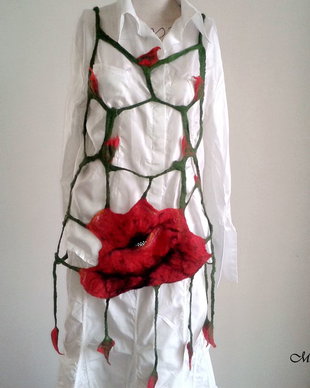 Vesta impaslita cu mac- Poppy Grid - vandut